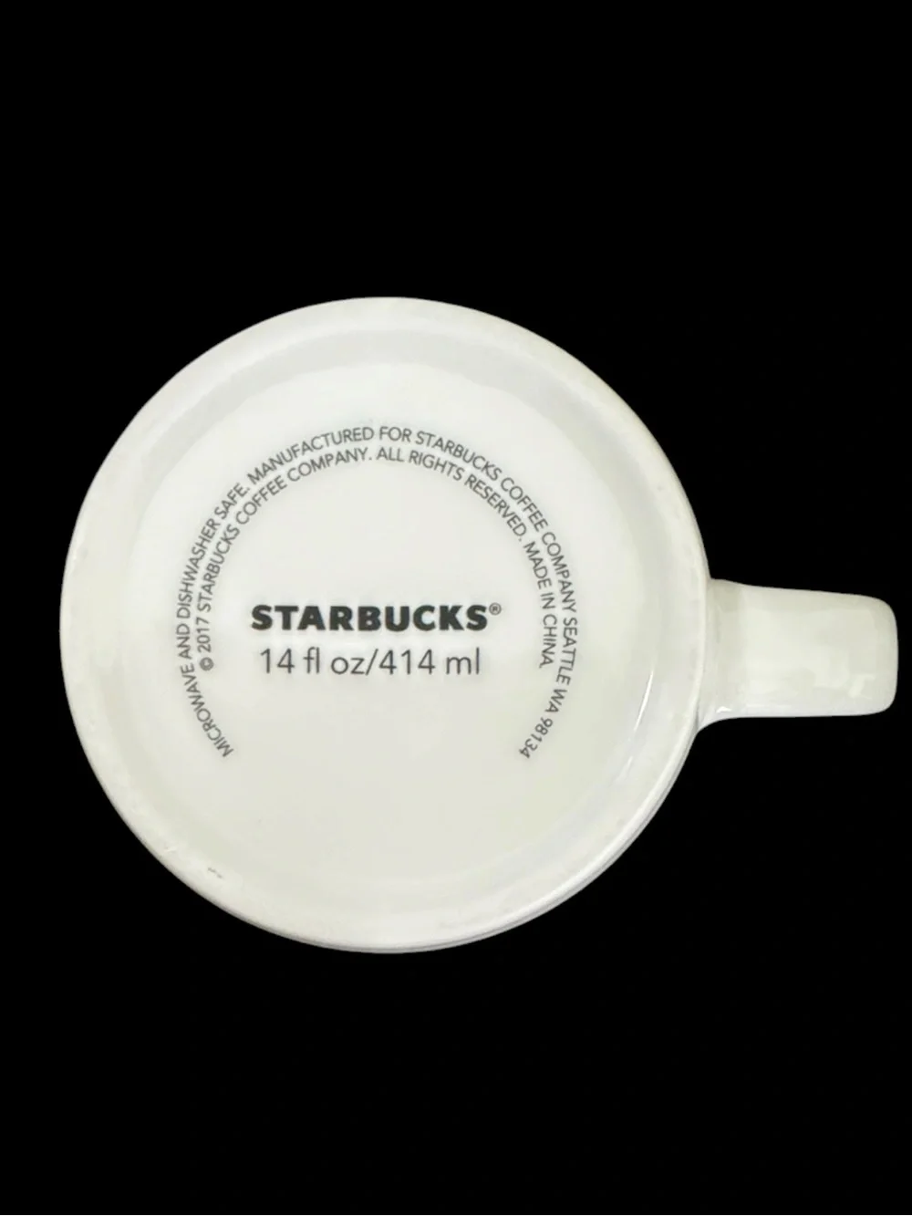 Jumbo-sized White Barrel Mug with Large Classic Green Siren Logo